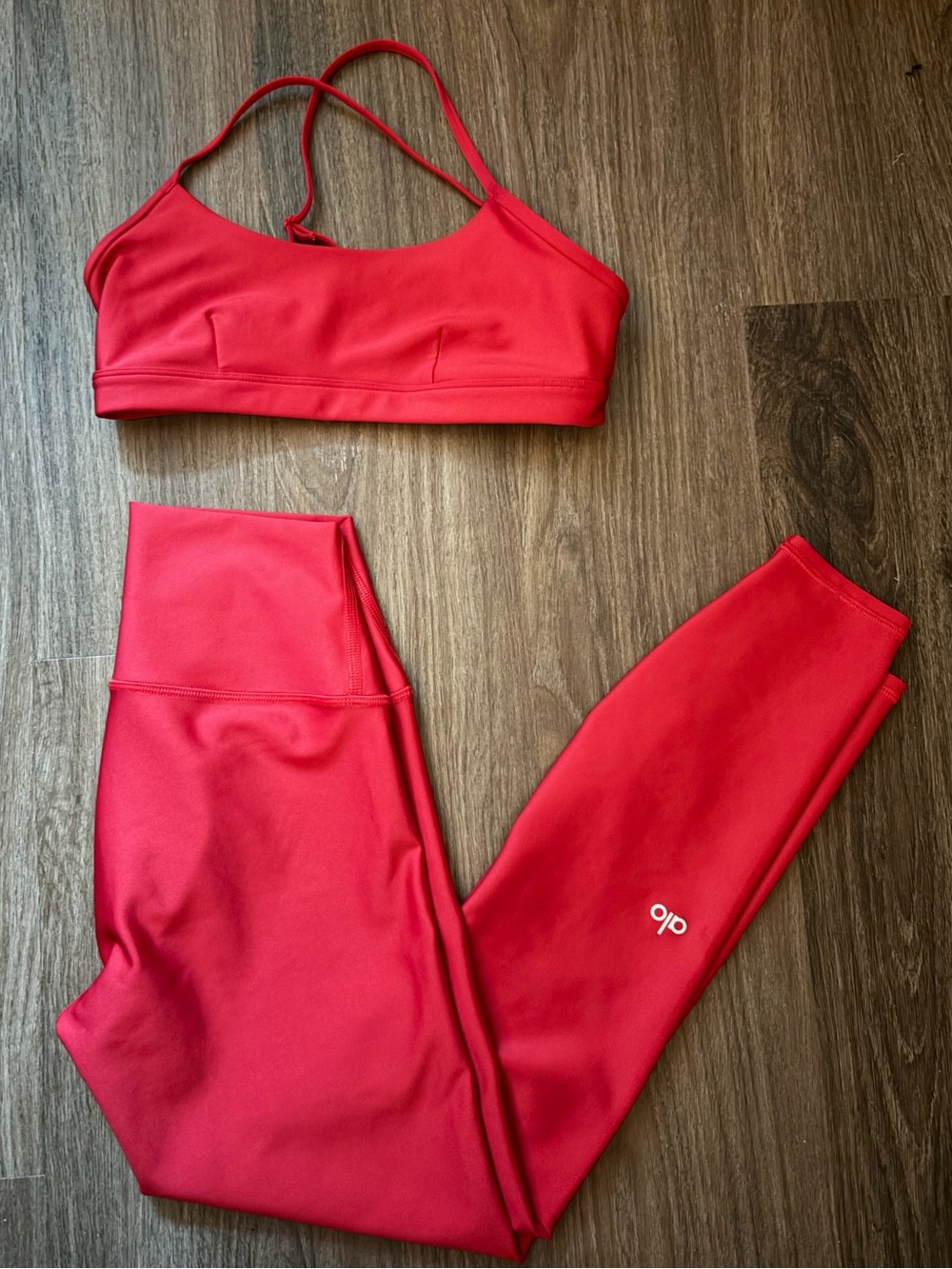 Alo Yoga Red Workout Set